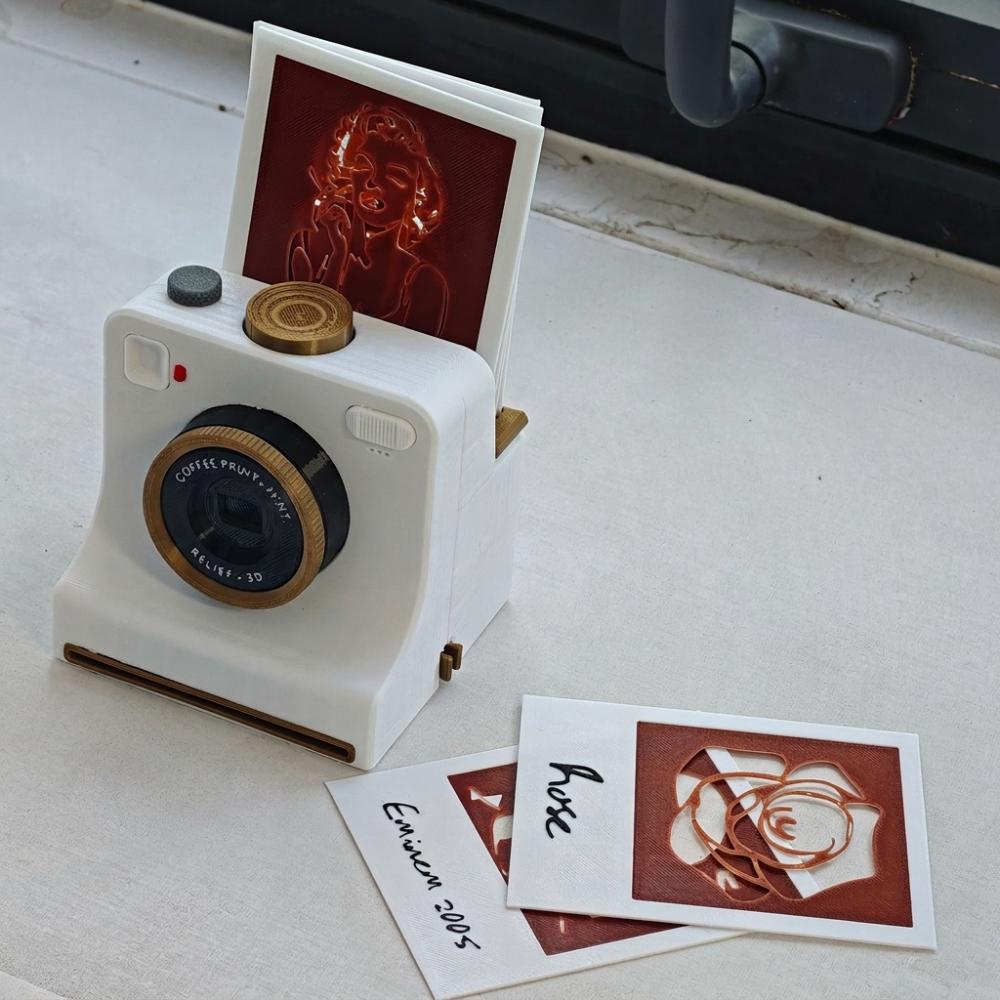 Vintage Look DIY Latte Art Camera Tool Funny Coffee Powder Print Camera Coffee Lovers