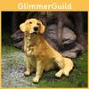 Resin Sitting Golden Retriever Animal Figurine Garden Decor Gift For Housewarming And Parties