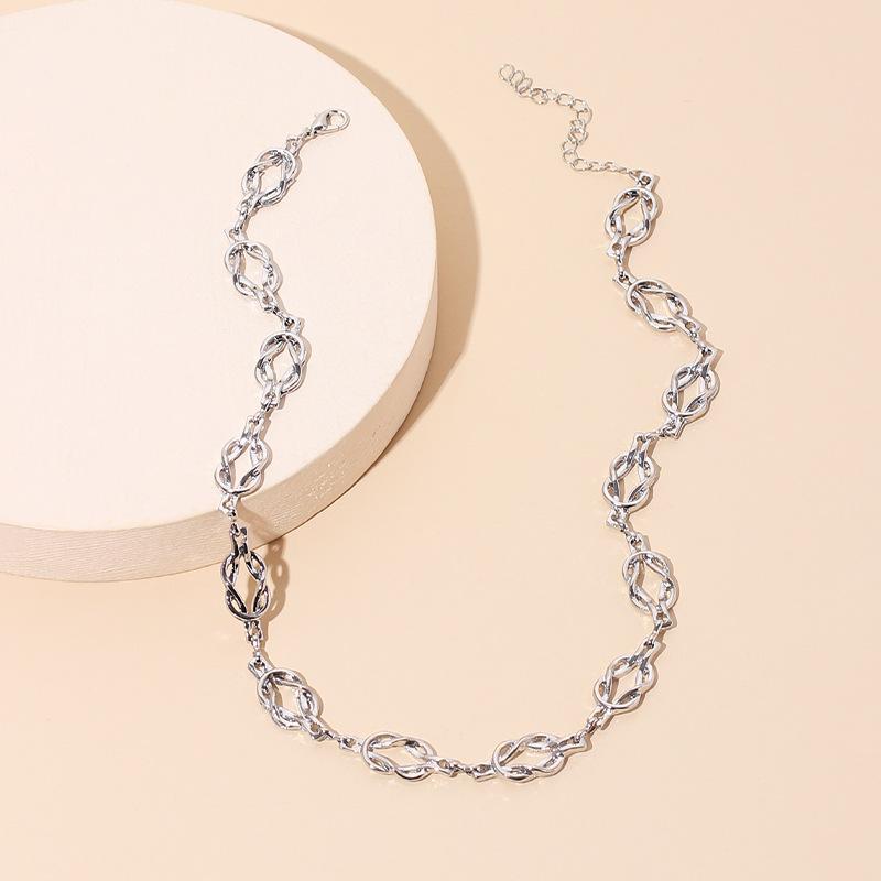 Niche Ins Chinese Knot Necklace Tide, New Accessories Hip-hop Short Choker Jewelry