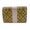 COACH compact Op art PVC Bifold Wallet beige PVC Used