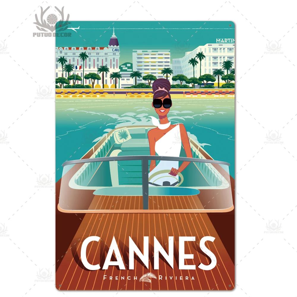 TravelVintageSign  Travel Tin Sign Plaque - Vintage Metal Plate Wall Art, Home Living Room/Beach House Iron Painting