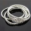 Hot-selling Hand Jewelry Full Diamond Single Row Elastic Bracelet Bride Diamond Crystal Multi-row Diamond Bracelet