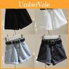 Classic Denim Shorts For Women High Waist Loose Fit Casual Summer