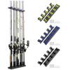 Vertical Fishing Rod Holder Wall Mounted Fishing Rod Rack, Store 10 Rods, Fishing Poles Holder Garage Vertical Rod Rack