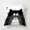 Lustig Niedlich Schwarzer Liebhaber Katze Kissenbezug Kissen Polyester Sofa Auto Wohnzimmer Schlafzimmer Heimdeko