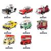 Pull-Back Assembly Toy Set: Campervan, Race Car, Ambulance, Fire Truck