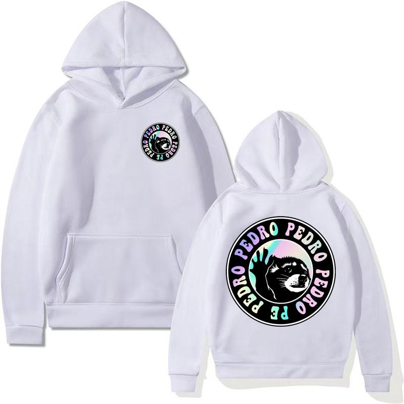 Lustige Süße Pedro Waschbär Meme Hoodies Herren Damen Kleidung Retro Cartoon Sweatshirts Lässige Übergroße Pullover Hoodie Streetwear