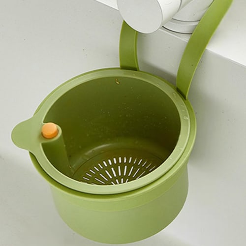 Hanging Sink Drain Basket, Odor-Resistant Sink Strainer Basket, Kitchen Sink Waste Basket, Fine Mesh, Keeps Garbage Out, Plastic, Suitable for Rentals