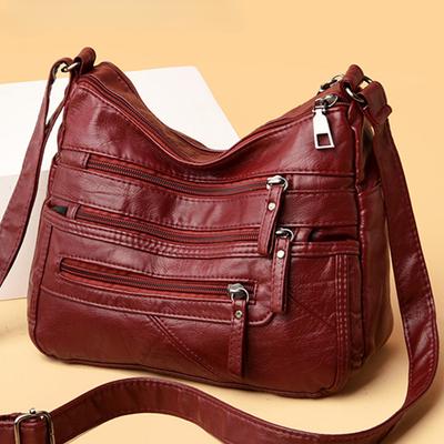 Hochwertige Damen-Umhängetaschen aus weichem Leder mit mehrlagigen Taschen, klassische Umhängetasche, luxuriöse Designer-Handtaschen und Geldbörsen