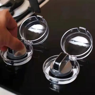 2 Bucăți Capac Comutator Protecție Anti-Copii Capace Butoane Aragaz Cuptor Capac Buton Aragaz pe Gaz Blocare Siguranță Copii Cuptor Protecție Aragaz Rezistentă la Foc Clar/Negru