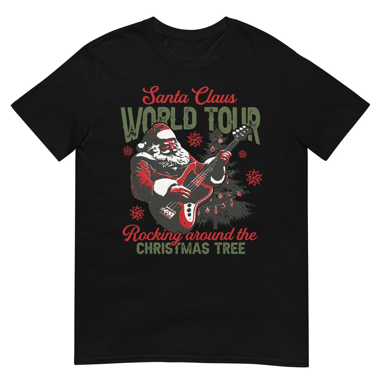 Santa Claus World Tour Rocking Around The Christmas Tree T-Shirt S