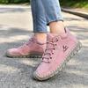 Large Size Hand-stitching Ankle Boots For Women Casual Shoes Split Leather Shoes Women Loafers Moccasins Women Flats Shoes