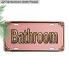 2D Flat 1pc 12''x6'' Retro "BATHROOM" Sign, Elegant Modern Wall Art for Home, Powder Room, Vanity & Farmhouse Decor,Only for Decoration