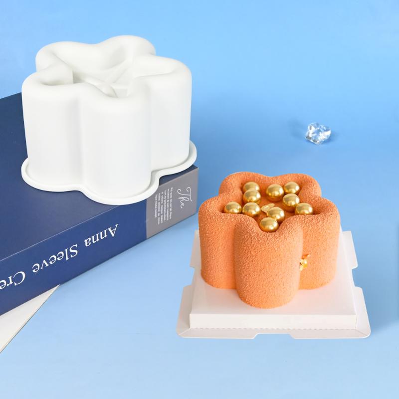 1Pc Silicone Mold For Cake Bento Flower Heart Square Star Shape Chocolate Mousse Soap Candle Gypsum Making Kitchen Bakeware