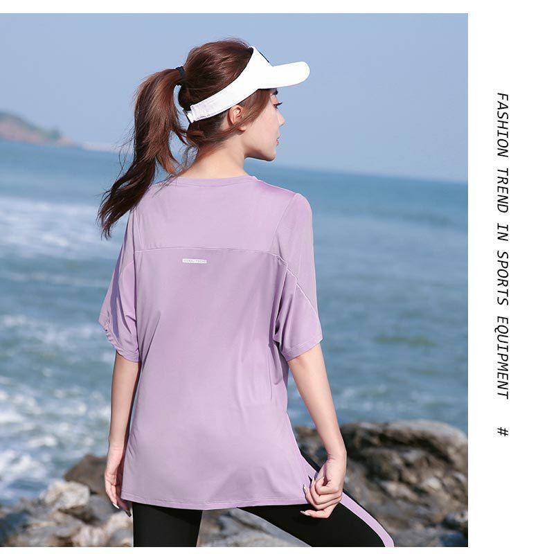 Plus Size Women's Quick-Dry Yoga T-Shirt - Short Sleeve, Loose Fit, 200 Jin, Summer Activewear