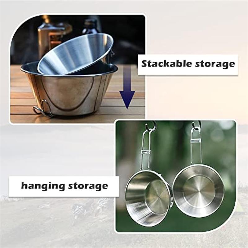 Stainless Steel Sierra Cup For Camping Hiking Picnic Outdoor Enthusiasts Portable Unbreakable Coffee Tea Drinkware Multipurpose
