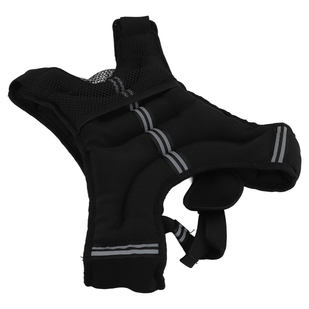 Weighted Vest 5KG Black Double Buckle Adjustable Workout Vest for Jogging Weightlifting