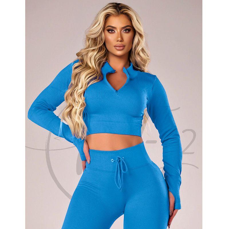 

Irongirl Йога Лонгслив Женский Сексуальный Утягивающий и Короткий Спортивный Пуловер Топ Наполовину На молнии Воротник-стойка Фитнес Футболка Baolan XL