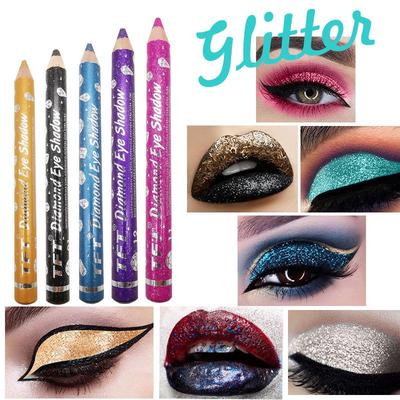 Moda Uzun Ömürlü Su Geçirmez Glitter Pigment Renkli Eyeliner Göz Farı Göz Makyajı Kozmetik