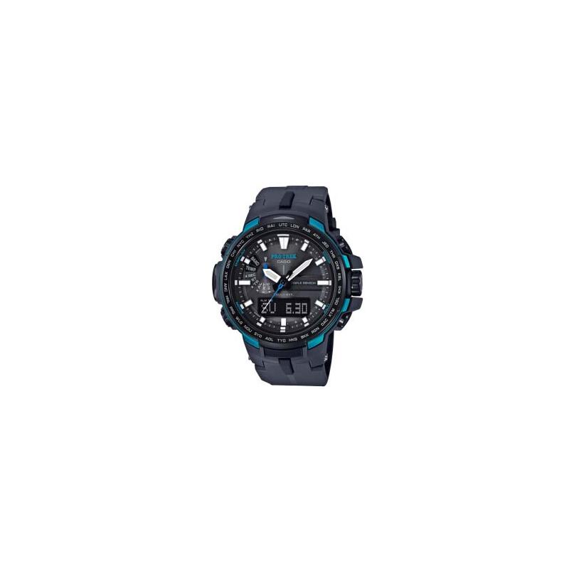 

Casio PRO TREK Series-Disc Dual Display Outdoor Mountaineering Trendy Solar Wave Waterproof Multifunctional Sports Smart Watch Quartz PRW-6100Y-1APR чорний