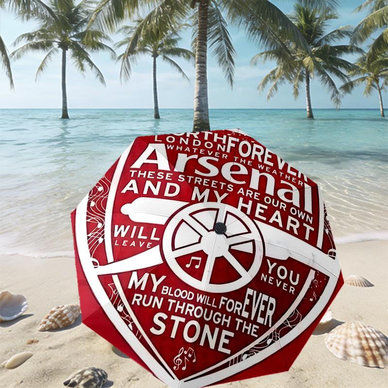 Arsenal F.C Print Umbrella Automatic Opening/ Closing - Portable Foldable Design - Daily use for Travel/Outdoor - Gift for Birthday