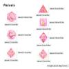 7 stk Rosa Gylne Tall Flytende Sand Skarpe Kanter Terninger Polyedriske Terninger Egnet for RPG Brettspill