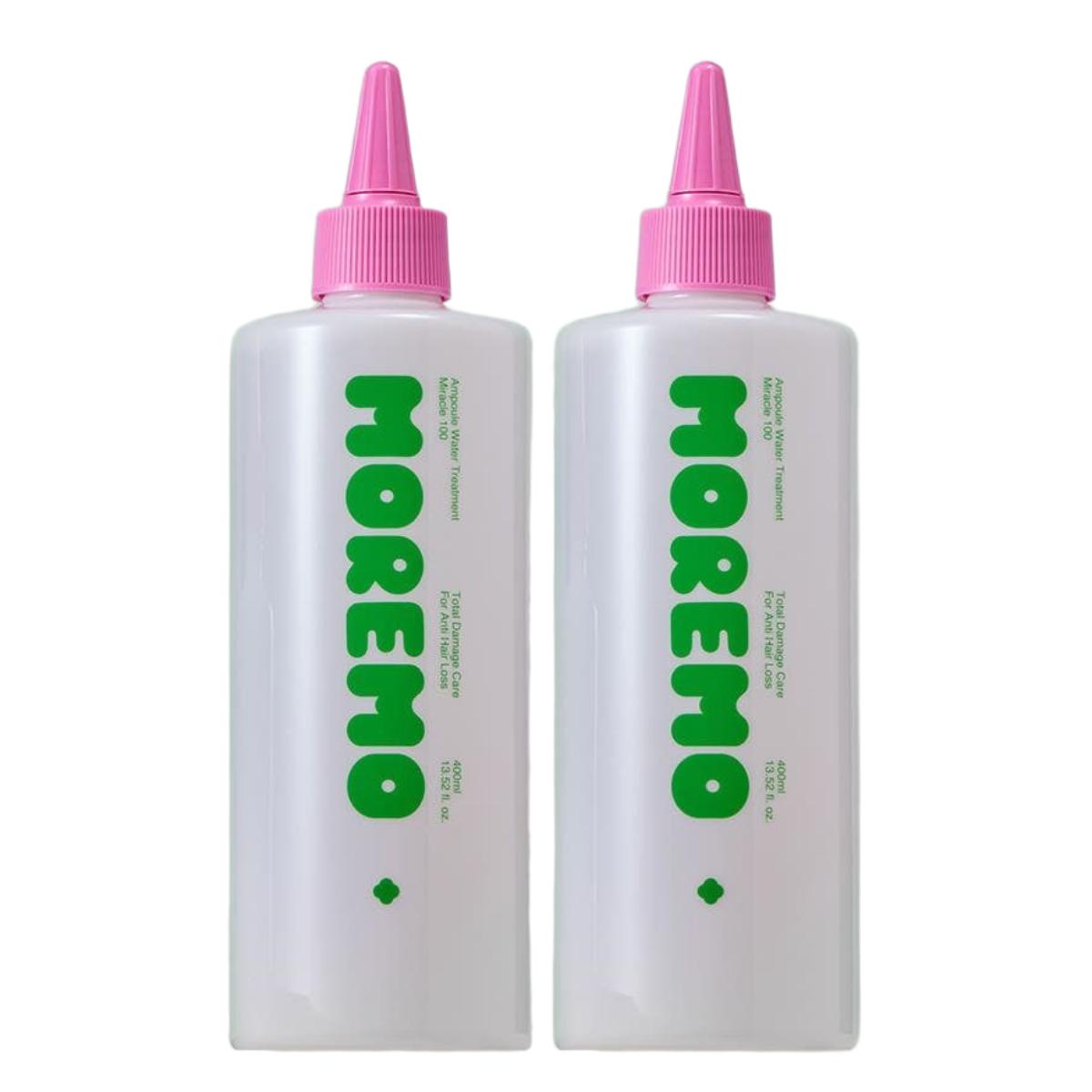 

Moremo Ampoule Water Treatment Miracle 100 Double Set 400ml x 2pcs (Silicone-Free Scalp & Hair Care)