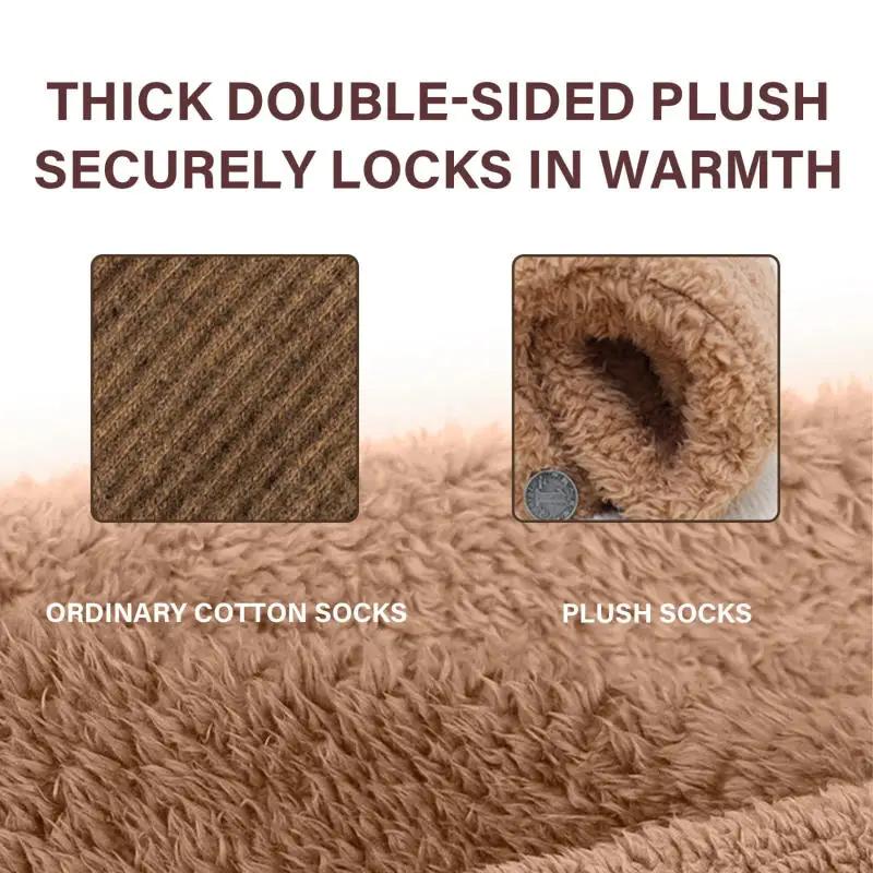 Women's Cozy Fleece Lined Over Knee Socks Soft Thermal Winter Wear for Home Lounge and Comfort for Pregnant Women Elderly