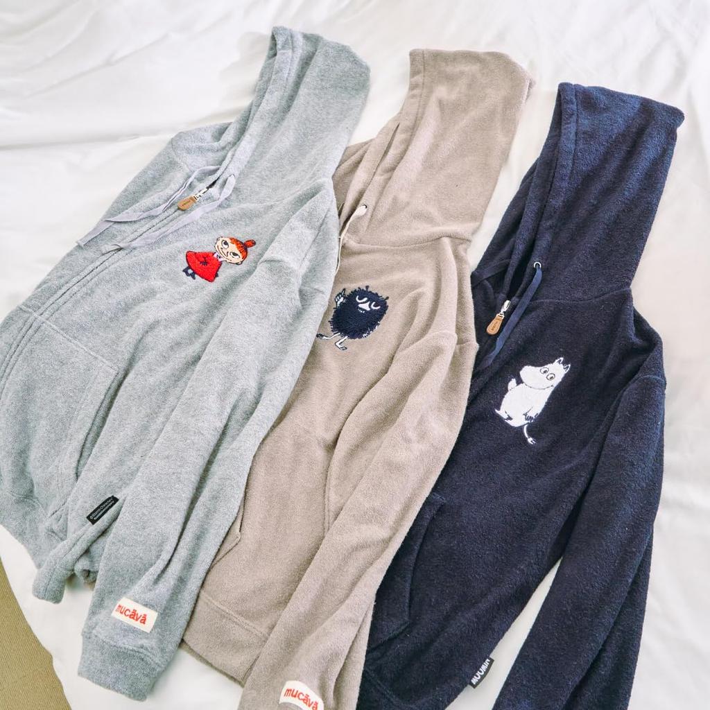 Relaxing and Recovery Wear Moomin Collaboration Hoodie Summer Jacket for Men and Women Pile Jersey Material with IFMC Processing [mucävä] [Moomin