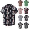 Sommer-Hemd für Herren, lässig, mit Blumenmuster, hawaiianischer Stil, kurzärmelig, für den Strandurlaub