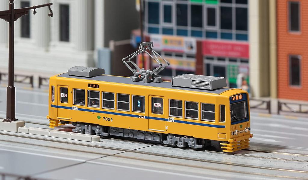 MODEMO N Gauge Tokyo Tram 7000 Series Updated Car 7022 Blue Band M Car NT171 Model Train
