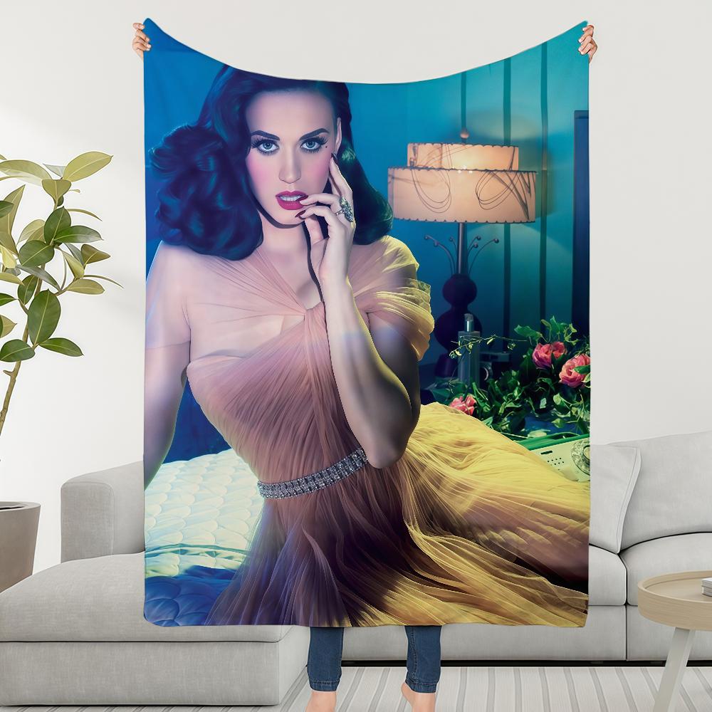 Blanket P-PerryS-ES Throw Super Cosy K-KatyS-ES Plush Living Room Sofa Album Couch Childish Bandaids Singer Birthday Gifts