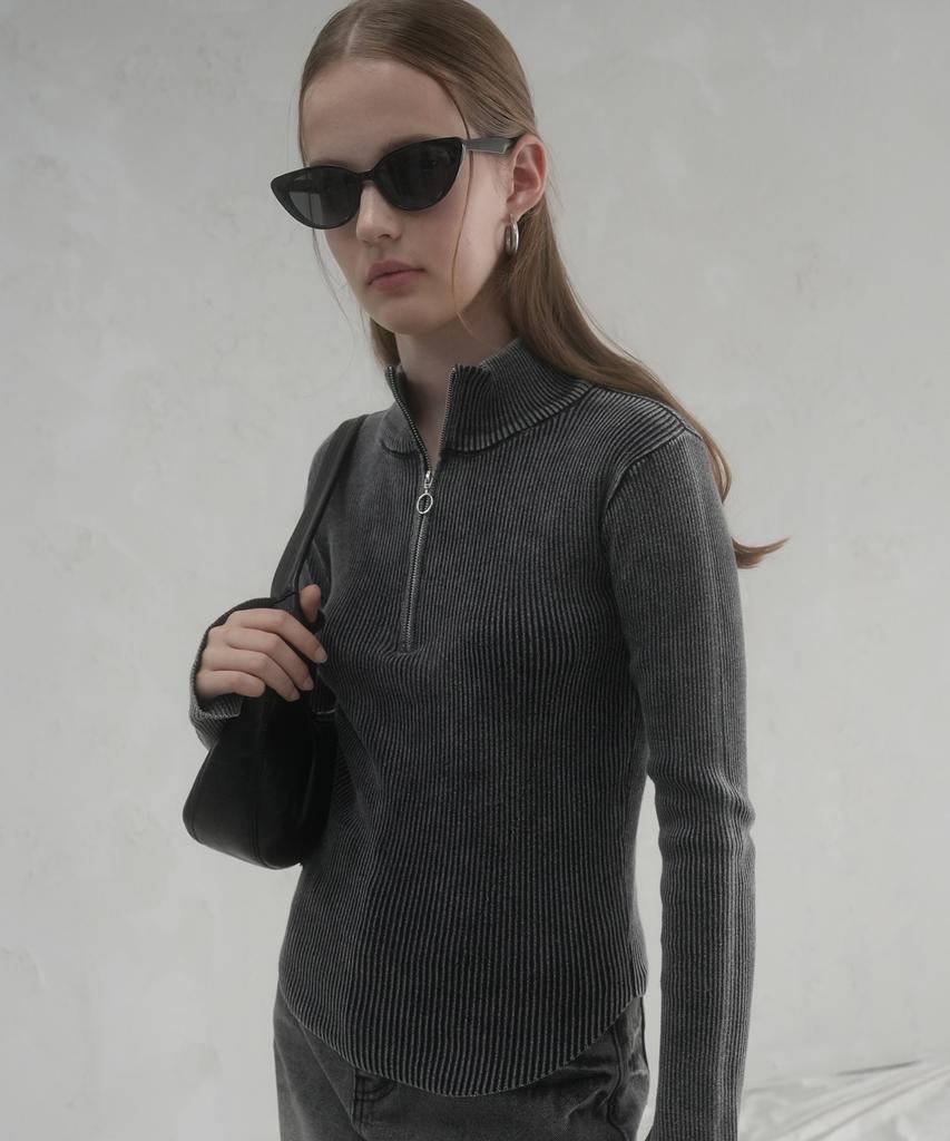 AVANDRESS May Bell Sleeve Half Zip-Up Knit - 3Col