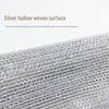 Silver Double-Sided Steel Wool Dishcloth - Non-Stick, Oil-Resistant Scouring Pad for Kitchen Cleaning