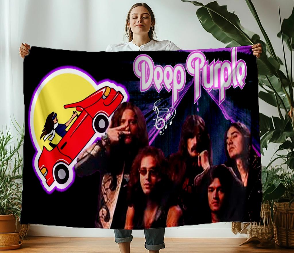 DDeep PPurple rock music band printed blanket Flange warm blanket picnic cubre cama throw blanket bed livings Birthday Gift