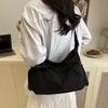 Pleated Nylon Shoulder Bag Multiple Pockets Hobo Bag Sweet Bow Crossbody Bag  Women