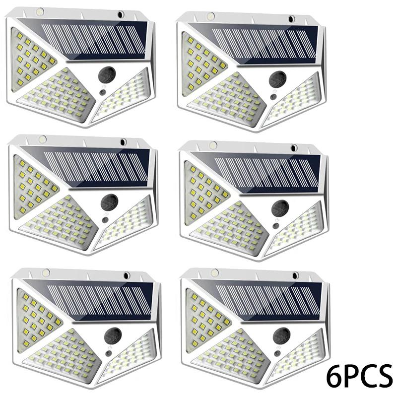 1-8 Pack Solar Lights Outdoor Wireless 100 LED Solar Motion Sensor Lights Waterproof Security Wall Lighting Outside for Backyard