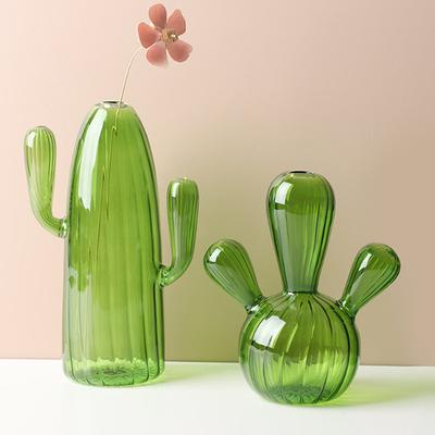 Cactus Glass Vase For Room Decoration Decorative Glass Bottle Hydroponics Plant Modern Transparent Vase Crafts Living Room Decor