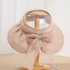 New splicing bow pearl empty top hat women's spring and summer mesh sunscreen hat big brim sweet sunshade sun hat