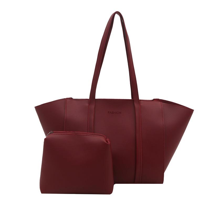 Simple Commuter Tote Bag Spring New Retro Fashion Shoulder Bag Niche Trend Child and Mother Bag Women