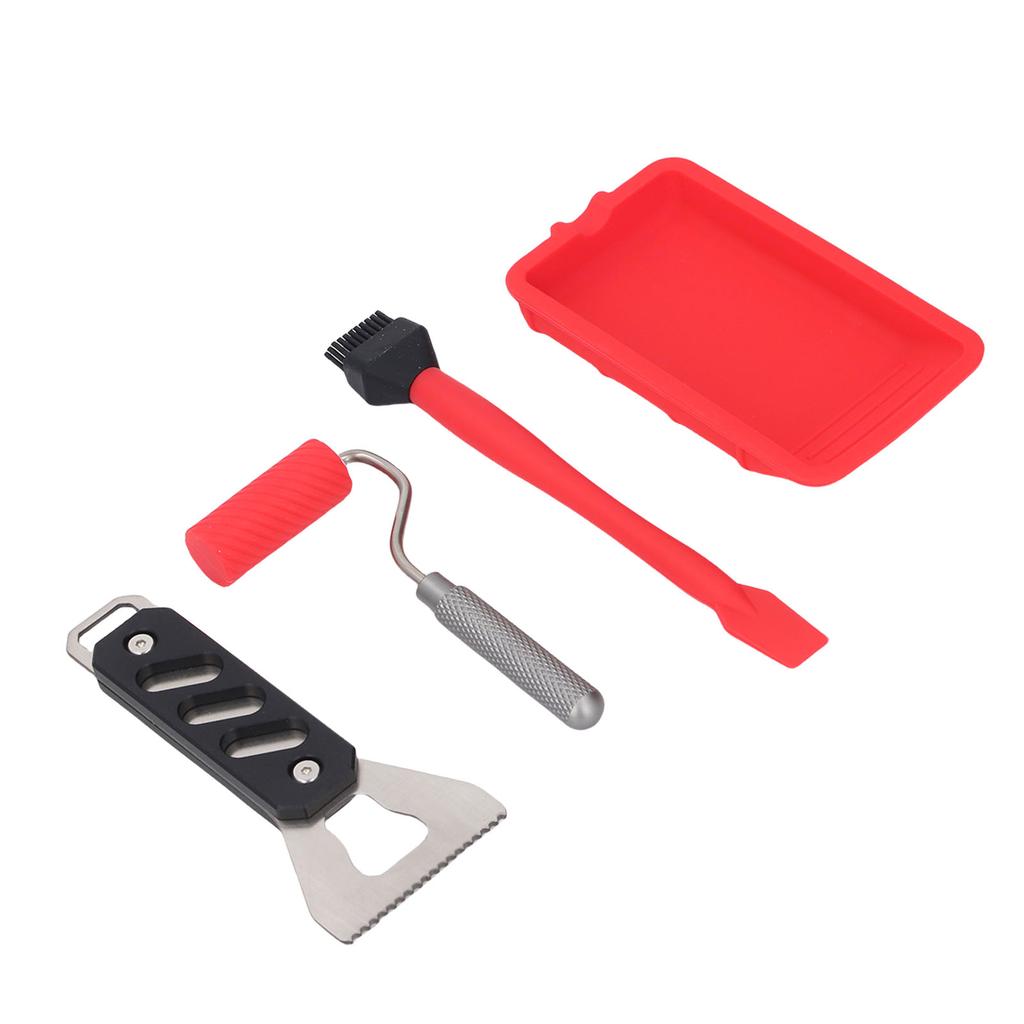 Wood Glue Applicator Set Aluminum Alloy and Silicone Reusable Portable Wood Gluing Brush Silicone