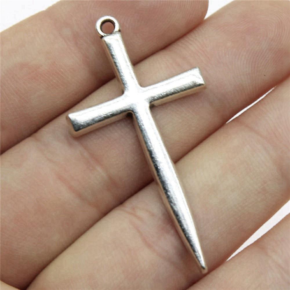 Large Crosses Detailed Religious Charm Antique Bronze Zinc Alloy Jewelry Making Supplies Necklace Making DIY Charms