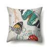 Polyester Pillowcase Butterfly Pattern Pillowcase Car Decoration Home Print Pillowcase Bedside Cushion Cover