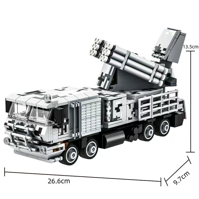 Non-Toxic 582Pcs Missile Vehicle Ww2 Military Pantsir-Sm" Air Defense System Building Blocks Assembly Model Diy Construction Bricks Toys