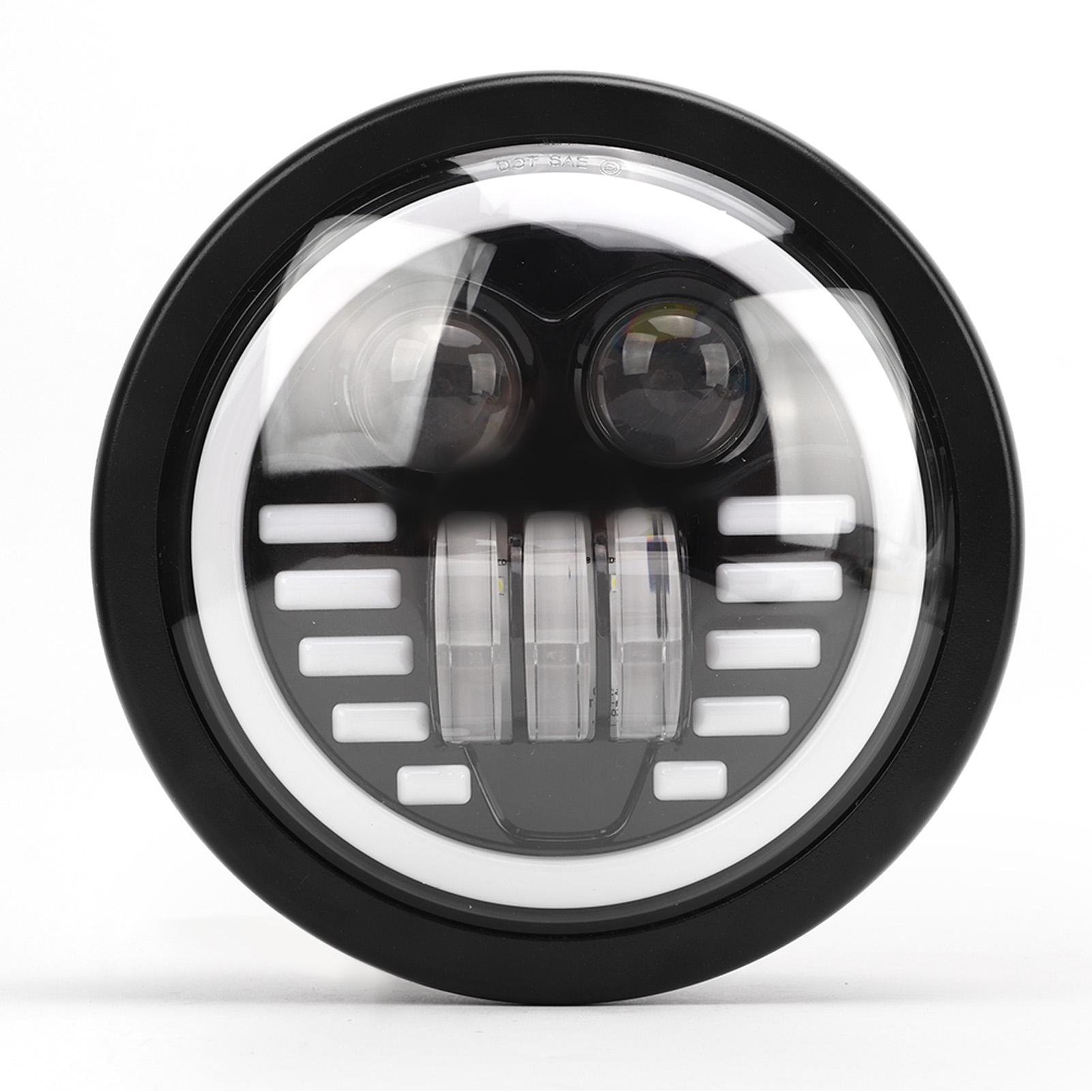 

12V 6.5in Motorcycle LED Headlight 12‑80V DC Dual Color IP67 Waterproof DRL Round Front Headlamp Replacement for Suzuki