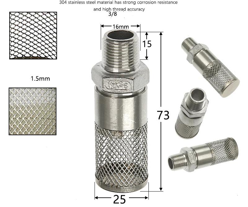 304 Stainless Steel Female Thread Filter Mesh Filter Circular Filter Head
