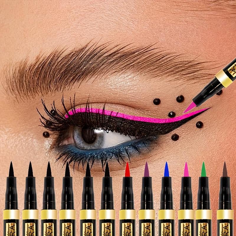 

1 шт. Водостойкие жидкие подводки для глаз - Яркие, Стойкие к смазыванию и Долговечные в 7 цветах, Идеально подходят для смелого макияжа глаз 04