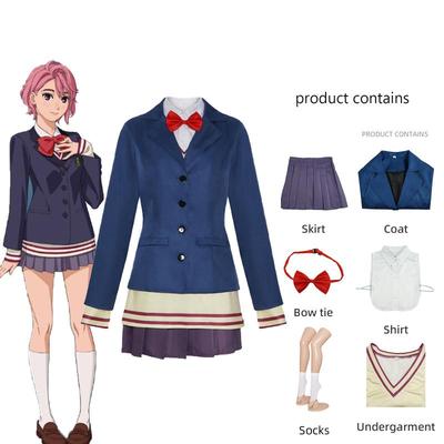 6 ks anime Dandadan Aira Shiratori cosplay kostým kompletná sada dámsky Halloweensky kostým