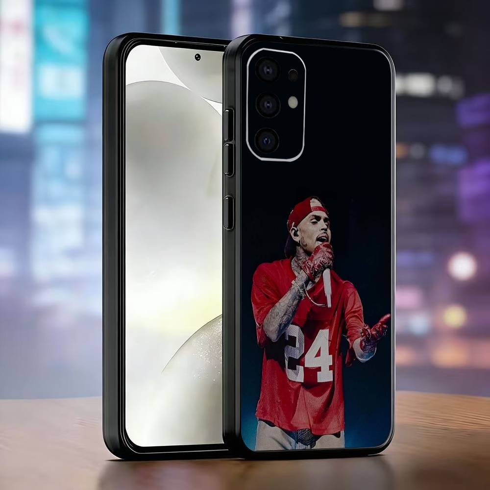Rapper C-Chris Brown Phone Case For Samsung S25,S24,S21,S22,S23,S30,Ultra,S20,Plus,Fe,Soft Silicone Black Cover