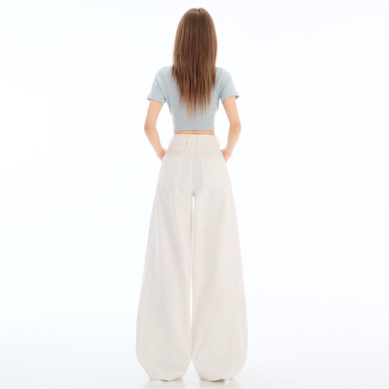 New Women's High Waist Retro Wide-Leg Jeans - Autumn/Winter Collection
